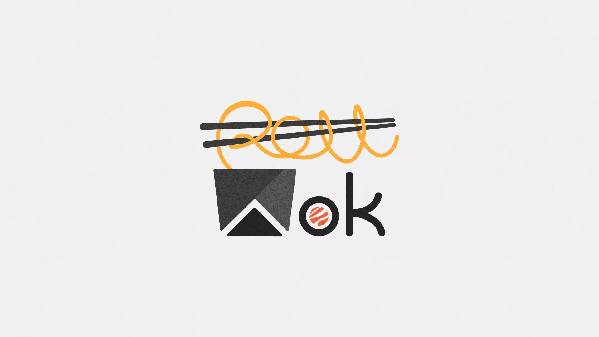 Разработка логотипа суши-бара «Roll Wok Club» в Кинели